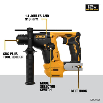 DEWALT  XTR 12-volt Max-Amp Sds-plus Cordless Rotary Hammer Drill (Tool Only)